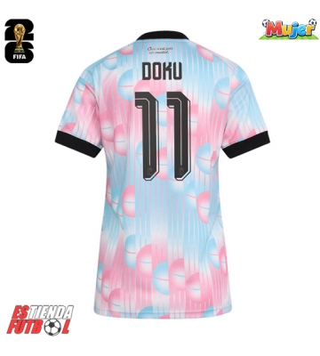 Bélgica Jeremy Doku #11 Segunda Equipación Mujer Mundial 2026 Manga Corta